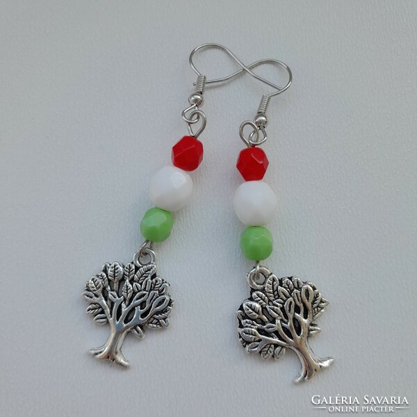 National color earrings - tree of life