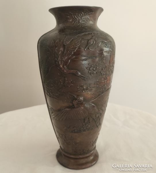 Japanese bronze vase