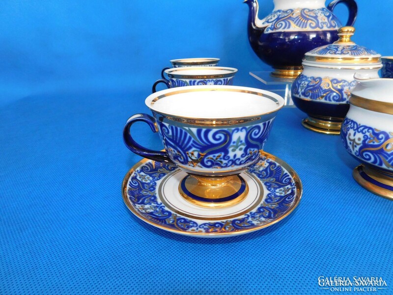 Hollóháza matrix 6-piece Saxon endre tea set