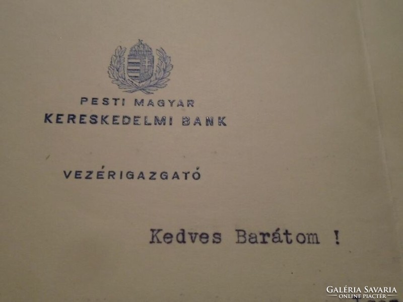 Za492.29 1935 autograph letter of CEO Emil Stein (Hungarian commercial bank in Pest)