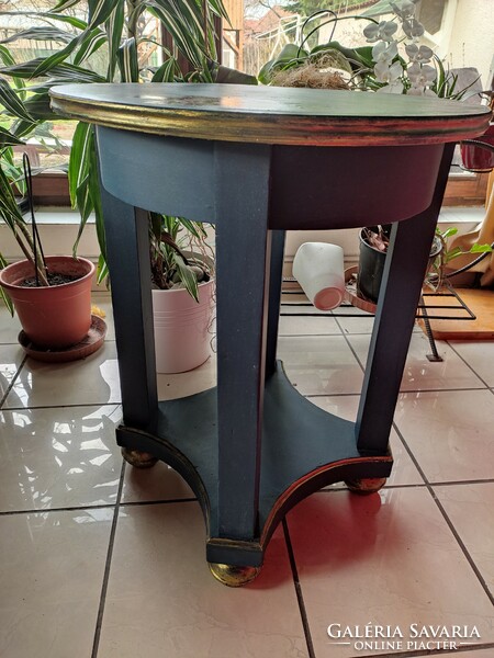 Art deco coffee table, salon table, renovated in a unique style