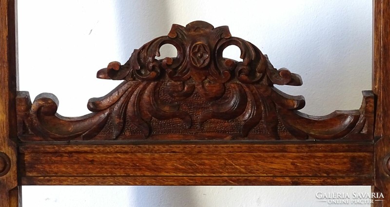 1Q574 antique carved neo-baroque hardwood prayer bench kneeling betschemel