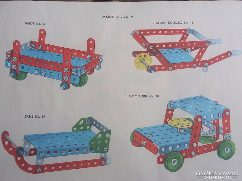 3 Boxes of midcentury retro children's construction toys, 3 wooden trays Märklin retro construction toys