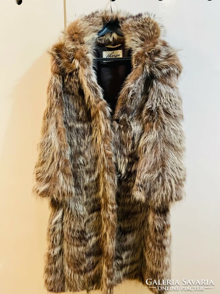 Vintage American Raccoon Coat - Long, Hooded
