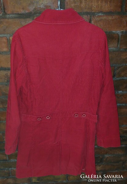 H&m red velvet jacket (38)