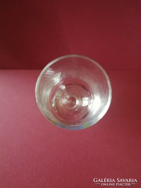 Salgótarjáni talpas virágmintás üveg pohár