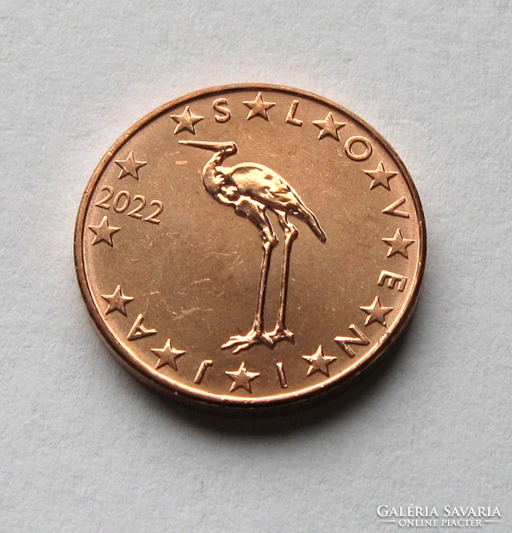 Slovenia - 1 euro cent - 2022 - stork - rare!