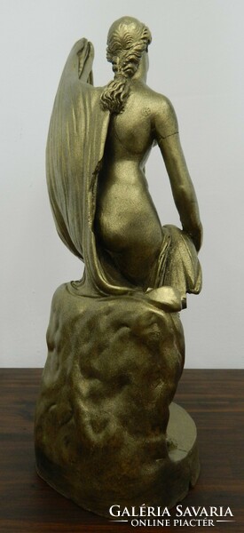 Antique art nouveau bronzed plaster statue / ornament (numbered)