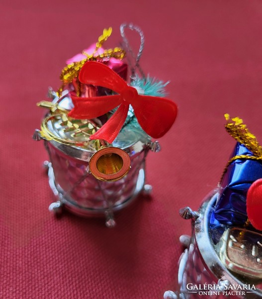 Christmas ornament, Christmas tree decoration, drum instrument, decoration accessory
