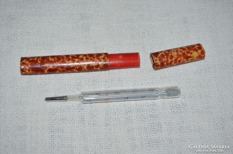 With mercury thermometer case