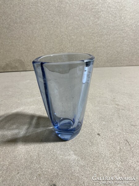 Frantisek Vizner cseh üveg váza, 15 x 10 cm-es nagyságú. 3084