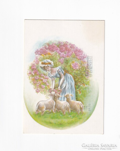 H:24 Húsvéti Üdvözlő képeslap Képzőművészeti