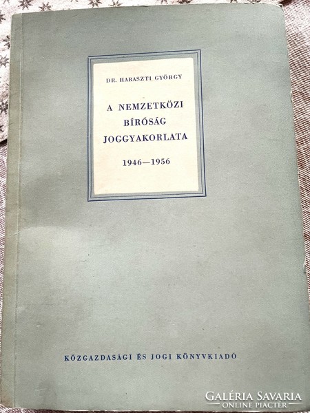 The jurisprudence of the international court 1946-1956 (györgy Harászti) antique law book