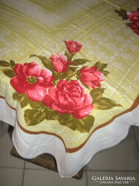Beautiful vintage floral tablecloth