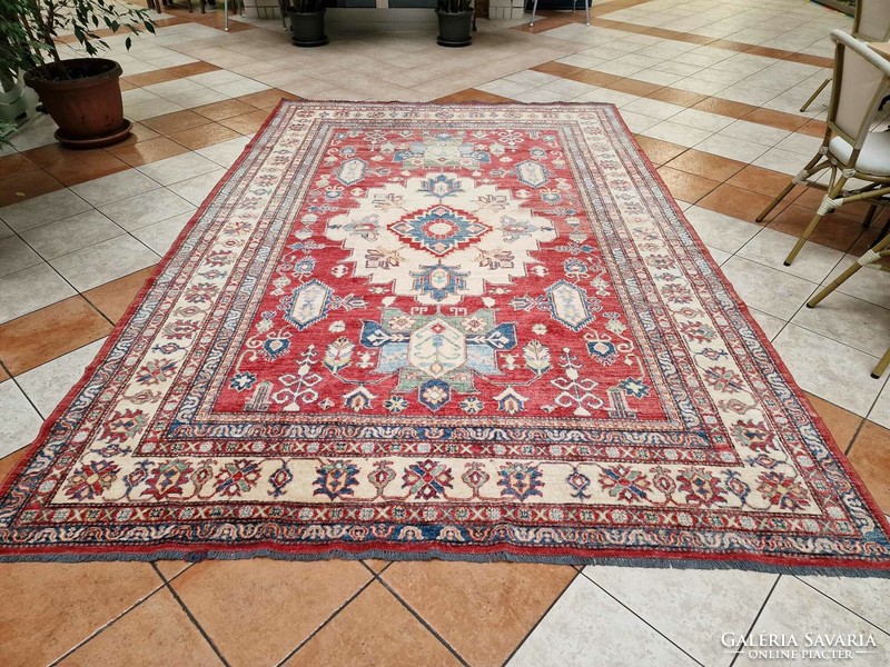 Afghan Kazakh Ziegler Pattern 230x340 Hand Knotted Wool Persian Rug bfz576