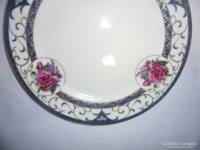 Hoffburg Viennese pink porcelain large plate - 27.5 cm