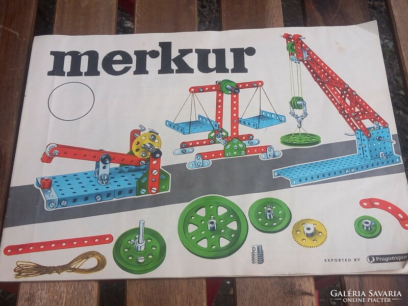 3 Boxes of midcentury retro children's construction toys, 3 wooden trays Märklin retro construction toys