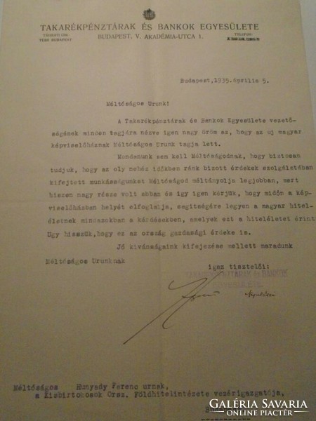 Za492.30 Tébe - Association of Savings Banks and Banks -1936 signatures violinist lóránd v. My finances?