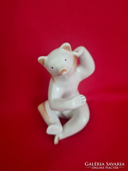 Art deco drasche porcelain teddy bear statue