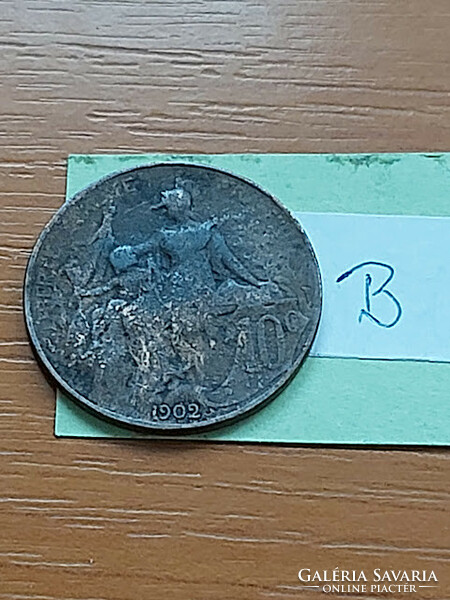 France 10 centimeter 1902 bronze #b