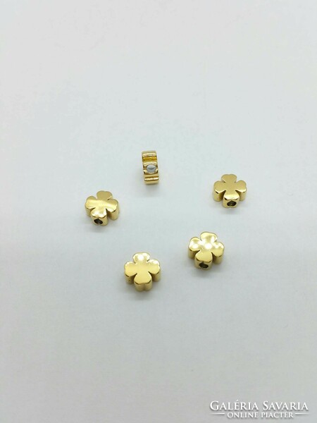 Stainless steel intermediate four-leaf clover gold