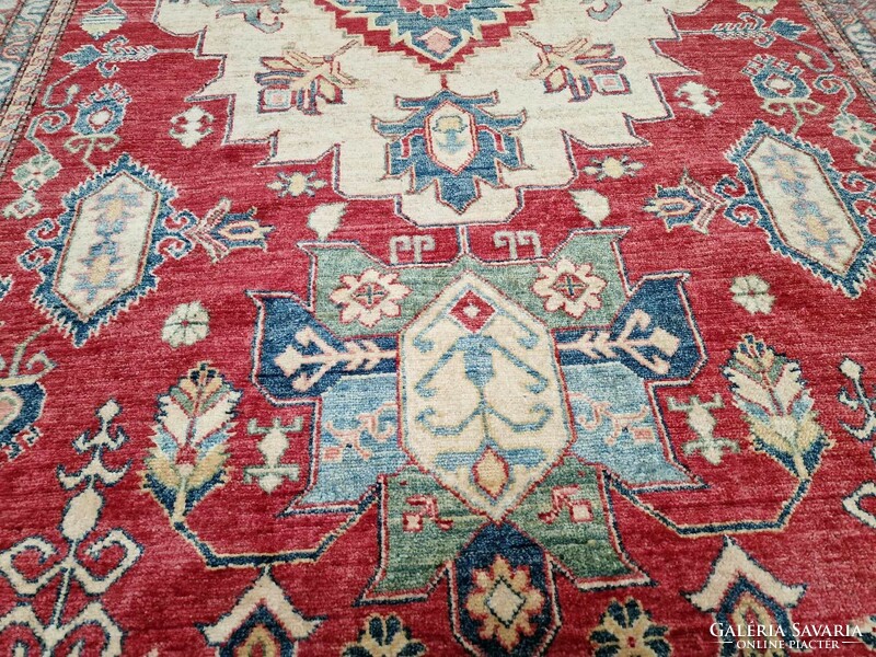 Afghan Kazakh Ziegler Pattern 230x340 Hand Knotted Wool Persian Rug bfz576