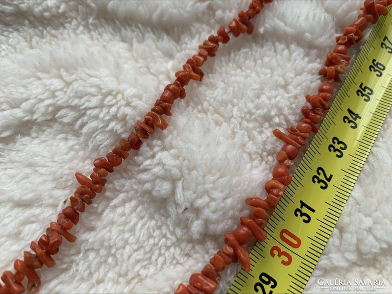 Antique coral necklace with 14k gold clasp