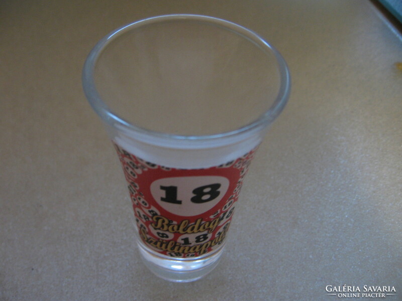 18.születésnapi pálinkás pohár