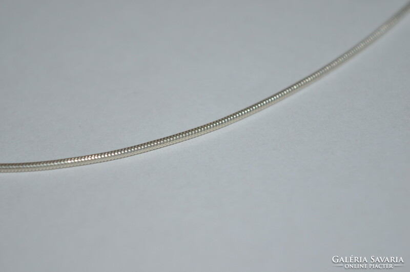 Silver cylindrical snake necklace