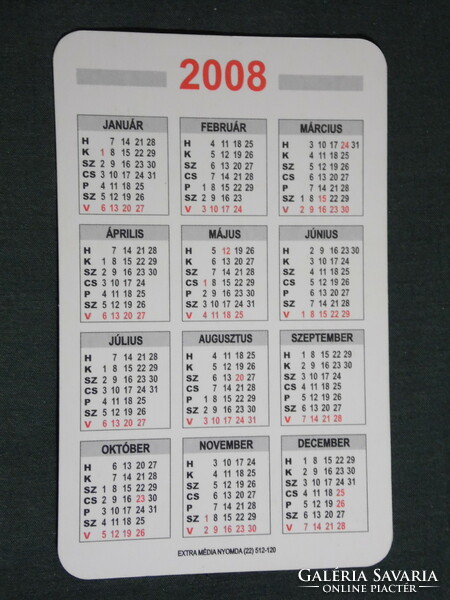 Card calendar, meditax patient care aid herbal medicine shop, tordas, 2008, (6)