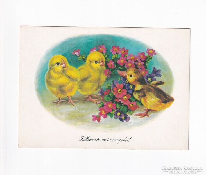 H:25 Húsvéti Üdvözlő képeslap postatiszta R/K