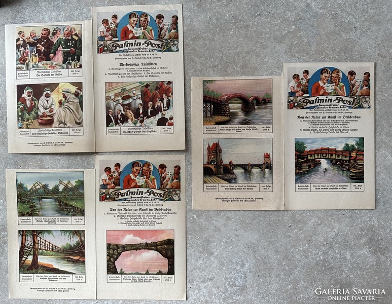 25 pages with 6 collectible palmin margarine cards plus 18 separate ones from 1930
