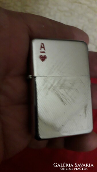 Gasoline angel lighter with steel case, protected brand Zippo type - stone ace decorated according to the pictures