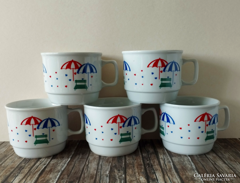Retro roserbenal mug, cup (Zsolnay shape, stackable)