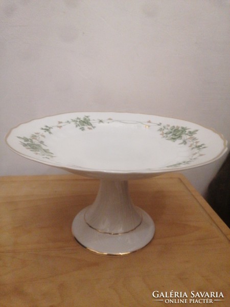 Porcelain cake plate with Erika pattern from Hollóháza