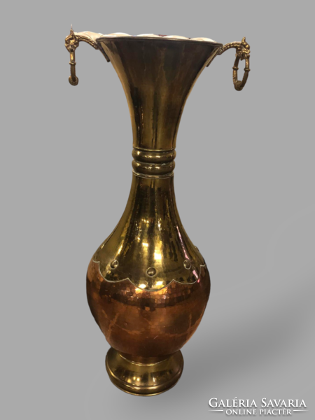 Copper floor vase