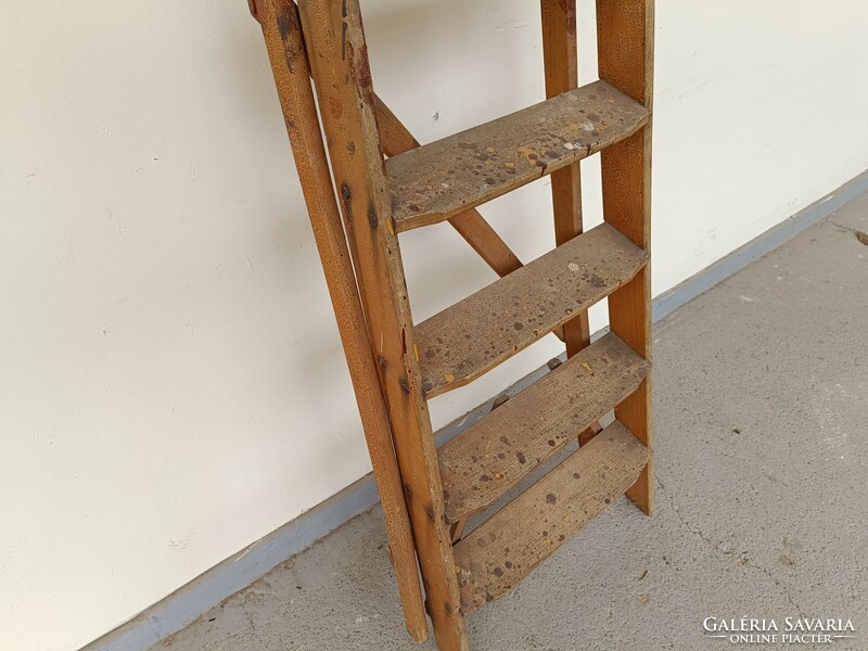 Antique two-pronged wooden ladder library furniture wood can be opened 613 8420