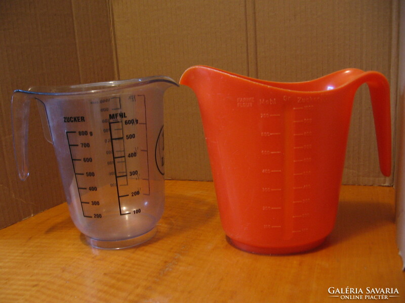 Plastic kitchen measuring jug