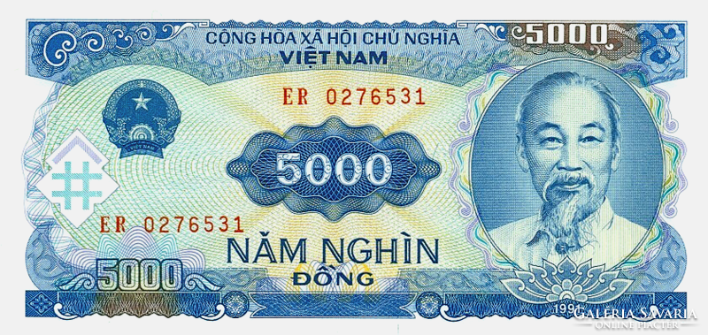 Vietnam 5000 Dong 1987 UNC