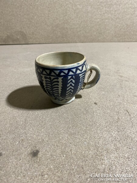 Korondi glazed ceramic cup, 10 x 8 cm. 3086