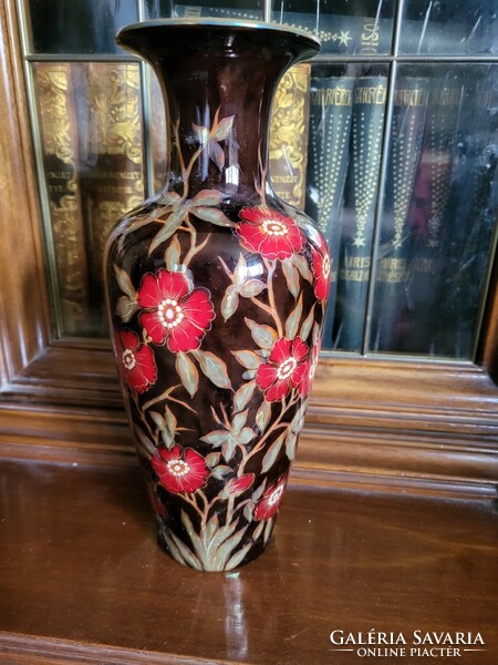 Zsolnay többtüzű szegfűs váza