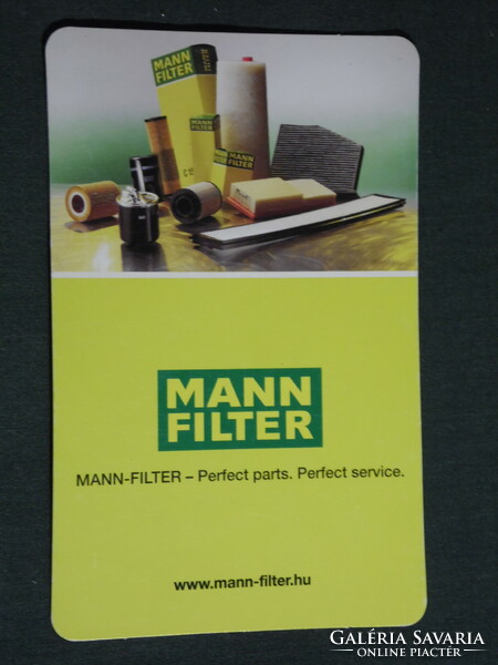 Card calendar, mann filter, motor vehicle, car filter, oil filter, 2008, (6)