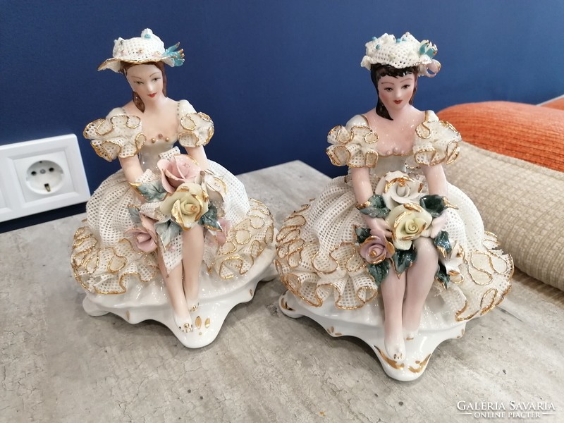 Romanian ceramic lady statues