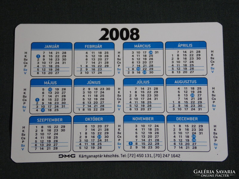 Card calendar, chance cafe restaurant, Pécs, 2008, (6)