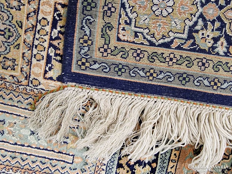 Dreamy handmade 100% caterpillar silk 120x200 Persian rug bz03