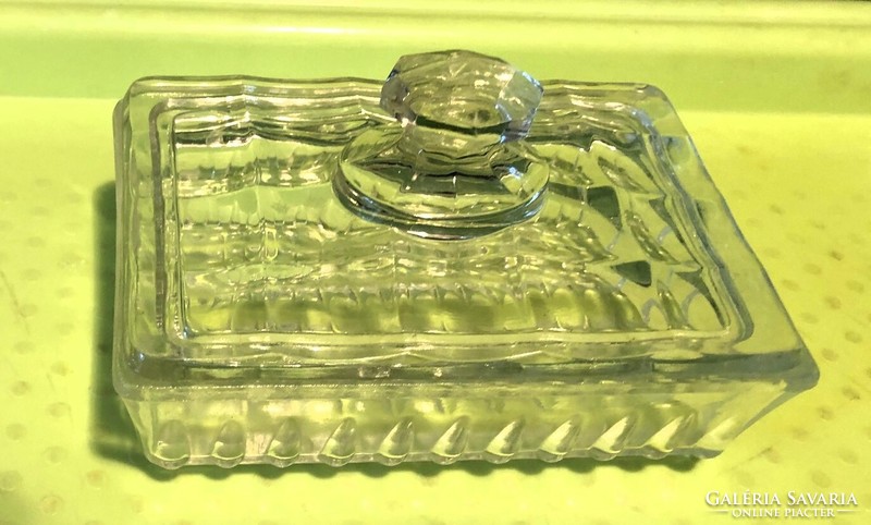 Simple glass butter container