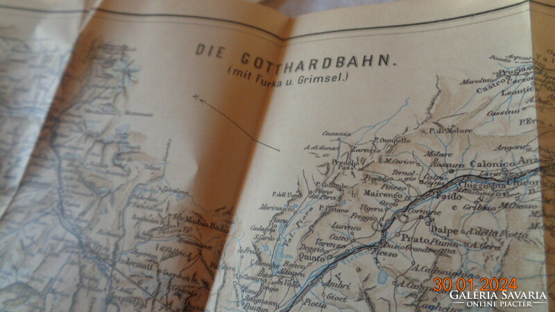 Ober - Italien , utikönyv  Felső - Olaszországról , 12 db térkép melléklettel  1910- ből