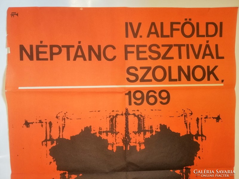 IV alföldi néptánc fesztivál 1969 plakát