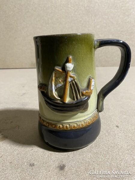 Ceramic work, 15 x 17 cm, beer mug, for collectors.3094