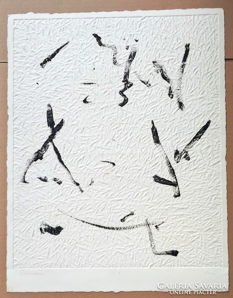 Tamás Soós (1955- 52x41 cm unique work artist copy